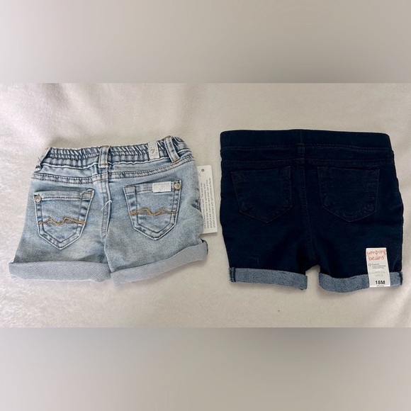Girls Size 18 months denim shorts 7 for All Mankind Jeans and Jumping Beans - Picture 2 of 4